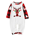 Miniatyrbillede 1 af 3: Jule Alge Print Pyjamas Sæt Jul Familie Matchende Pyjamas Hjemmetøj Baby 10-12 Years