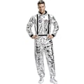 Miniatyrbillede 2 af 3: Par Astronaut Jumpsuit Uniform Karneval Halloween Cosplay Fest Rumdragt Rolle Spil Fancy Dress Up-G V Men M