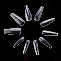 Miniatyrbillede 4 af 4: 500 stk. Ballerina-formede negletipper - Clear - Akryl negletipper W