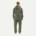 Miniatyrbillede 3 af 5: Varme fleece pyjamas med hætte til mænd Green M