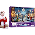 Miniatyrbillede 2 af 4: Julekalenderpuslespil, adventskalender 2023 puslespil, 24 dele 1008 puslespilsbrikker julegave nedtælling