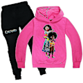 Miniatyrbillede 2 af 3: Børns Encanto Mirabel Antonio Print Casual træningsoverallssæt Rose Red 6-7 Years 130