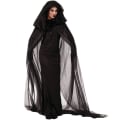 Miniatyrbillede 1 af 4: Fest Kvinde Anime Cosplay Halloween Hexe Kappe Kostume Sort W Cloak suit L