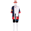 Pikkukuva 2 / 5: One Piece Portgas D Ace Cosplay-asu Aikuisille Anime Kimono Set W Full Set One Size