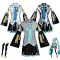 Pikkukuva 1 / 5: Vocaloid iku Cosplay Peruukki Puku Japani idiklänning Aloittelija Tulevaisuus iku Cosplay Nainen Halloween Naisten Puku Herra Koko V Sliver White M