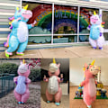 Miniatyrbild 5 av 7: Uppblåsbar Unicorn kostym för vuxna, Halloween V Rose