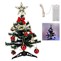 Miniatyrbilde 1 av 5: 11,8 tommers mini kunstig juletre med LED-lyssnor - Fargerik lys bordplate hjem skjønnhetssalong ornament