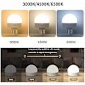 Miniatyrbilde 3 av 5: 2 stk E27 Ladbare Lyspærer med 3 Fargetemperaturer Bordlampe med Fjernkontroll og Timer