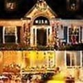 Miniatyrbilde 4 av 5: 15m LED Islyskjede med 8 lysmoduser Lysgardin med minnefunksjon og timer for utendørs fest jul dekorasjon