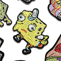Miniatyrbild 4 av 5: 15 st Spongebob Squarepants-tema Broderade Strykjärnspåsar, DIY Sy Applikationslapp, Sy På/Strykjärnspås för Jeans, Byxor, Kläder, Jacka, Ryggsäck