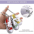Miniatyrbillede 2 af 5: Nøglering Mini Sneaker Sko Nøglering Vedhæng 12 stk