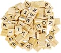 100 Træbogstaver, Scrabble Bogstaver Til Håndværk