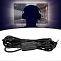 Miniatyrbillede 4 af 5: Gaming Headset Kabel Vævet Høretelefonledning Med Lydstyrkekontrol Og Lydløs-knap Til Logitech G Pro G Pro X G433 G233 Sort
