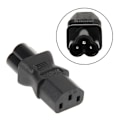 Miniatyrbillede 2 af 5: IEC 320 C13 Hun Til C6 Han 3-Benet Kløverbladsstik Konverter AC Strømadapter
