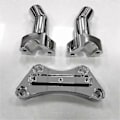 Miniatyrbilde 2 av 5: 3-1/2 Tommers Pullback Styreforhøyere & Toppklemme Sett for Dyna Softail Fat Boy