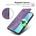 Pikkukuva 4 / 5: Tekstuurikotelo Xiaomi Redmi Note 12 Turbo / Poco F5 5g:lle Rfid-estolla Varustettu Lompakko Magneettinen Nahkainen Kääntötelinekotelo Violetti