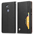 Pikkukuva 1 / 4: Knead Skin Texture vaakasuora läppä nahkakotelo Sony Xperia XA2:lle, valokuvakehyksellä, pidikkeellä, korttipaikoilla ja lompakolla Xperia XA2:lle