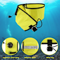 Miniatyrbilde 4 av 5: 1m Scuba Diving Oppblåsbar Overflate Signal Markør Bøye Synlighet Float Signal Tube Pølse, Gul