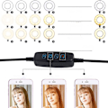 Pikkukuva 2 / 3: Led-rengasvalaisin USB-latauksella himmennettävä valokuvausrengasvalaisin