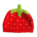 Miniatyrbild 2 av 3: Strawberry Hat Stickad Beanie Mössa Virkad Flickor Röd Frukt Kallt Väder Hatt Huvudbonad Dam Vuxen Casual Skull Cap Stickad Hatt