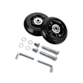 Miniatyrbillede 1 af 5: Sorte bagagehjul, 2 hjul, 75 mm x 24 mm x 8 mm/2,95 tommer x 0,94 tommer x 0,31 tommer