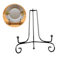 Miniatyrbillede 4 af 5: Jern Display Stativ Sort Jern Staffeli Plade Display Fotoholder 5 tommer