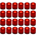 Miniatyrbillede 1 af 4: 24 Pak LED Teelys - Flimrende Flammeløse Teelys - Batteridrevne Elektroniske Kunstlys
