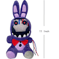 Pikkukuva 3 / 3: DJKDJL 11\" Kuihtunut violetti Bonnie Freddy pehmolelut, Five Night at Freddy's FNAF pehmolelut täytetyt nuket, FNAF Security Breach pehmolelu T