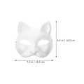Miniatyrbillede 2 af 4: 5 stk. tomme kattemasker Børnehave Kostume Cosplay Maske Umalet Kattemasker