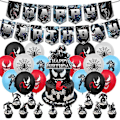Miniatyrbild 1 av 5: Nya Venom Födelsedagsfest Dekorationer Tillbehör Grattis På Födelsedagen Banderoller Ballonger Tårta Toppers Set