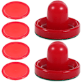 Miniatyrbilde 1 av 2: 8 stk 76 mm lufthockey-skyvere pucker erstatning for spillbord målvakter hodeplade sett lufthockeyutstyr tilbehør (rød)
