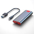 Pikkukuva 1 / 5: M2 NVMe SATA SSD Kotelo 10Gbps SSD Laatikko M.2 NVME NGFF SSD USB 3.1 Koteloon Tyyppi-A - Tyyppi-C Kaapeli PC Kannettavalle