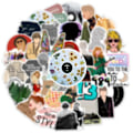 Pikkukuva 3 / 4: Taylor Swift The Eras Tour -tarrat - vedenpitävät, kestävät ja trendikkäät vinyyliset kannettavan tietokoneen tarrat - 50 kpl