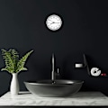 Miniatyrbilde 4 av 4: Mini dusjklokke Vanntett Ip24 Veggklokke Sugkopp Baderomsklokke Akryl Face Suction Clock (haoyi