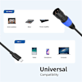 Pikkukuva 4 / 5: Type C - XLR uros Aux-äänikaapeli Type C - XLR uroslähtö Stereojohto USB Type-C uros - XLR uroskaapeli Plug and Play
