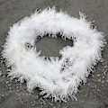 Miniatyrbild 4 av 4: 2024, 5 st 2m Julgran Vit Fjädergirlang Fluffig Boa, Vit Fjäderboa Remsor För Julgransdekoration Inomhus Eller Utomhus