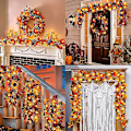 Miniatyrbilde 2 av 5: 20 LED Lønneblad Lysstreng Kunstige Høstblader LED Fe Lyslenke for Jul Thanksgiving Halloween Fest Hjemmedekorasjon123