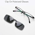 Miniatyrbillede 3 af 5: Unisex Transparente Mørkegrønne Polariserende Solbriller Clip On Briller