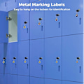 Miniatyrbillede 4 af 5: Anjetan nummererede tags, 100 stk. nummer 001-100 stempling nummer tags etiketter til klassificering, runde metal nummererede markering identifikation