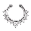 Falsk Septum Næsepiercing Næsering Uden Hul Sølv