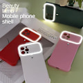 Miniatyrbillede 4 af 5: Etui til iPhone 12 Mini med indbygget ringlys (lyseblå)  (xq)