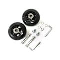 Miniatyrbillede 2 af 5: Sorte bagagehjul, 2 hjul, 75 mm x 24 mm x 8 mm/2,95 tommer x 0,94 tommer x 0,31 tommer