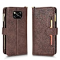 Miniatyrbilde 2 av 5: Etui for Xiaomi POCO X3 NFC Deksel Glidelås Magnetisk Lommebok Kort Holder PU Lær Klaff Etui Brun