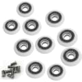 Set med 8 Ersättningshjul för 19mm Diameter Duschdörr
