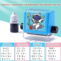 Miniatyrbilde 2 av 5: 4 stk. Rulle Digital Undervisningsstempel, gjenbrukbar Matematisk Læring Leker for Addisjon Subtraksjon Multiplikasjon Divisjon  (xq)