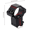 Miniatyrbillede 4 af 5: Højprofil Cope - 30 mm monteringsadapter med 11 mm Dovetail Rai-yuyu