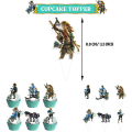 Miniatyrbilde 2 av 5: The Legend Of Zelda-spilltema bursdagsfestdekorasjonssett, inkludert banner, ballongsett, kake-cupcake-toppere, festartikler