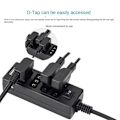 Miniatyrbillede 2 af 5: D-tap Til 4 Hun D-tap 2 Dc Usb Output Strømkabel Fordeler Splitter Hub Boks Til V Mount Batterier