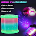 Miniatyrbillede 3 af 5: Glow In Dark Walking Rainbow Spring Toy Kid Magic Luminous Slinky Rainbow - XC