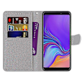 Miniatyrbilde 3 av 4: For Samsung Galaxy A9 2018 Farget Tegning Kryss Tekstur Horisontal Flip PU Lærveske med Holder & Kortspor & Lommebok & Lanyard